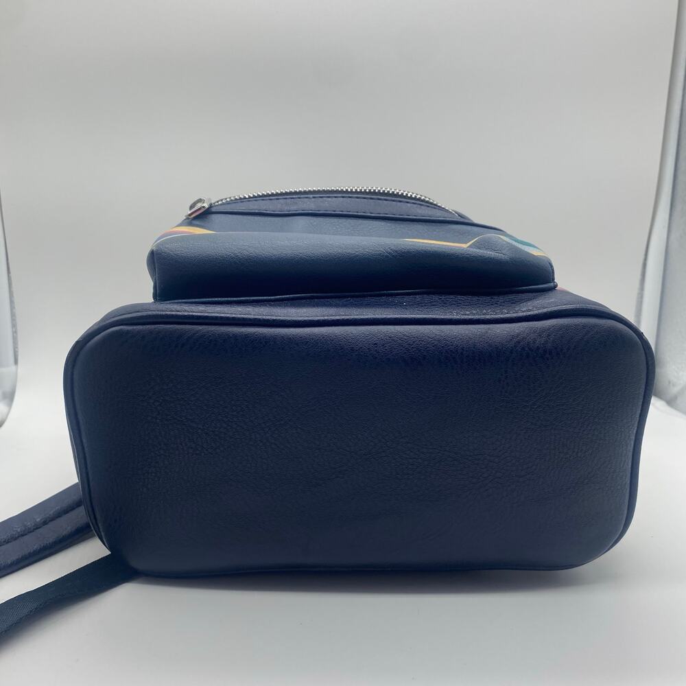 Doctor Who Loungefly Navy Blue Stripe Mini Backpack Thirteenth Adjustable Rare - Picture 7 of 11